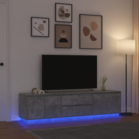TV Cabinet Concrete gray Engineered wood Medium TV Cabi...