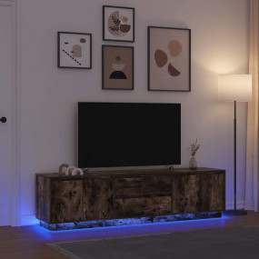 TV Cabinet Smoked oak Engineered wood Large TV Cabinet