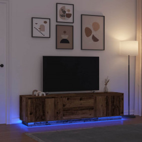 TV Cabinet Old wood Engineered wood 76.2x16.1x19.7 in T...