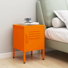 Nightstand Orange Steel 13.8 in x 13.8 in x 20.1 in
