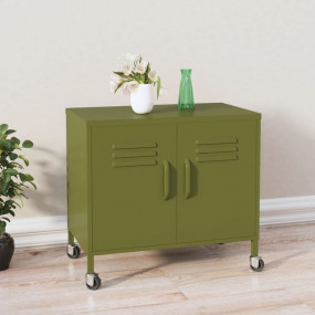 Storage Cabinet Olive Green Steel Medium Storage Cabine...