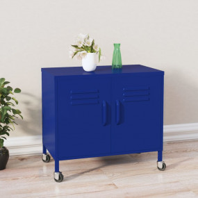 Storage Cabinet Navy Blue Steel Medium Adjustable Armre...