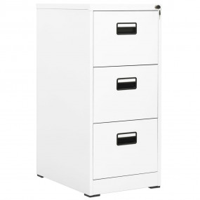 Filing Cabinet White Steel Medium Ball-Bearing Filing C...