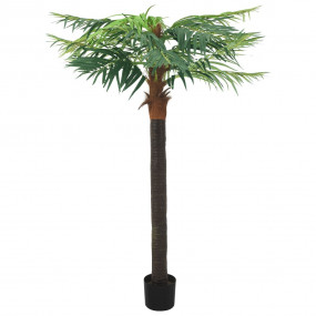 Artificial Phoenix Palm Green Plastic, Solid wood Extra...