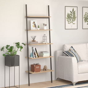 Leaning Shelf Light brown and black Engineered wood and...