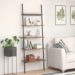 Leaning Shelf Dark brown and black Engineered wood and ...
