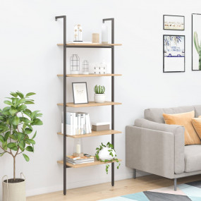 Leaning Shelf Light brown and black Engineered wood and...