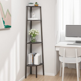 Corner Shelf Black Engineered wood, Steel Medium Corner...