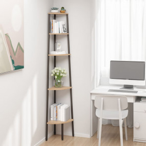 Corner Shelf Light brown and black Engineered wood, ste...