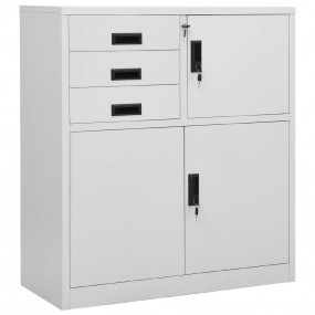 Office Cabinet Light grey Steel Medium Office Cabinets