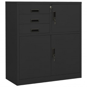Office Cabinet Anthracite Steel Medium Cabinet Rectangu...