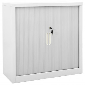 Gray Sliding Door Cabinet Steel Medium