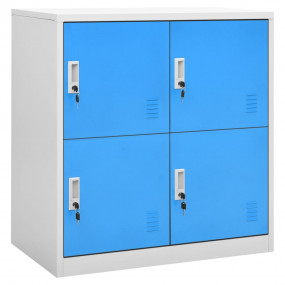 Locker Cabinet Light gray and blue Steel Medium Locker ...
