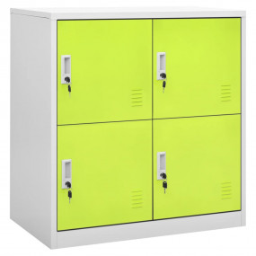Locker Cabinet Light gray and green Steel Medium Locker...