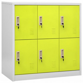 Locker Cabinet Light grey and green Steel Medium Locker...