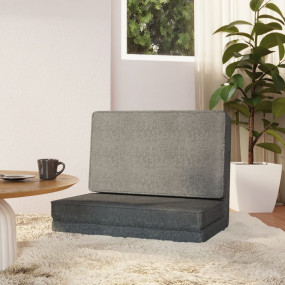 Floor Chair Light Grey Polyester, Foam, Metal Compact F...