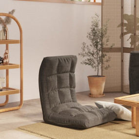 Floor Lounger Dark Grey Polyester, Metal, Foam Medium F...