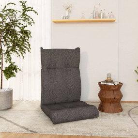 Floor Lounger Dark Grey Polyester, Foam, Metal
