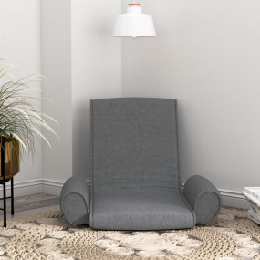 Floor Chair Light Grey Polyester, Foam, Metal Compact F...