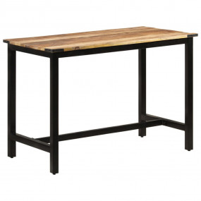 Dining Table Mango Wood Brown and Black Solid Mango Woo...