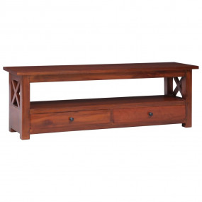 TV Cabinet Brown Mahogany wood Medium TV Cabinet Rectan...