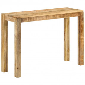 Console Table Brown Rough mango wood 43.3 in x 13.8 in ...