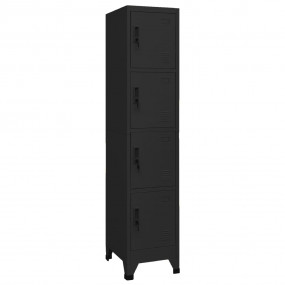 Locker Cabinet Black Steel Medium Locker Cabinet Rectan...