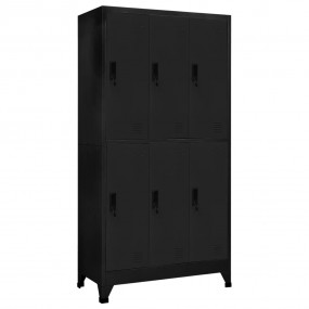 Locker Cabinet Black Steel Large Locker Cabinet Rectang...