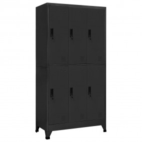 Locker Cabinet Anthracite Steel 35.4 x 17.7 x 70.9 in