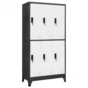 Locker Cabinet Anthracite Steel 35.4x17.7x70.9 in Locke...