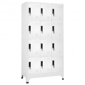 Locker Cabinet White Steel Medium Locks Locker Cabinet