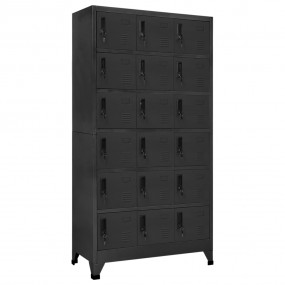Locker Cabinet Anthracite Steel 35.4 x 15.7 x 70.9 in