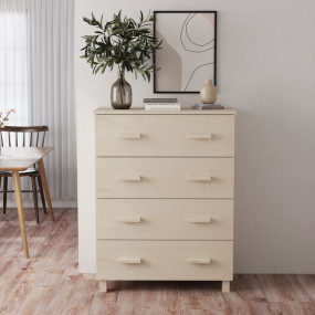 Sideboard Honey Brown Solid pine wood, MDF Sideboard Re...