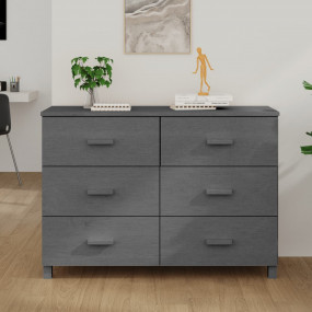 Sideboard Dark grey Solid pinewood, MDF Medium Sideboar...