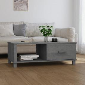 Coffee Table Dark Grey Solid pinewood, MDF 39.4 x 21.7 ...