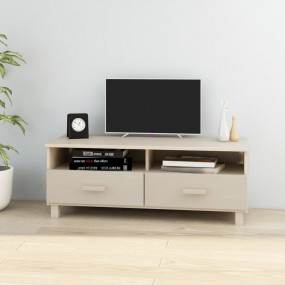 TV Cabinet Honey Brown Solid Pinewood, MDF 41.7 x 15.7 ...