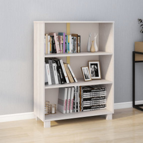 Book Cabinet White Solid pinewood Medium Book Cabinet