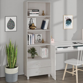 Highboard White Solid pinewood, MDF Standard Highboard