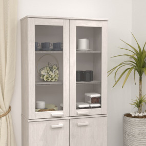 Top For Highboard White Solid Pinewood, MDF 33.5 x 13.8...