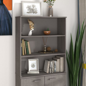 Top For Highboard Light grey Solid pine wood, MDF 33.5x...