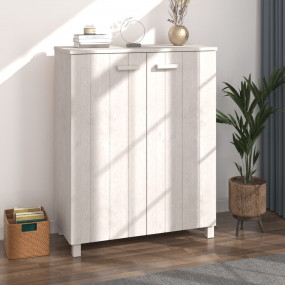 Shoe Cabinet White Solid Pine Wood, MDF Medium Shoe Cab...
