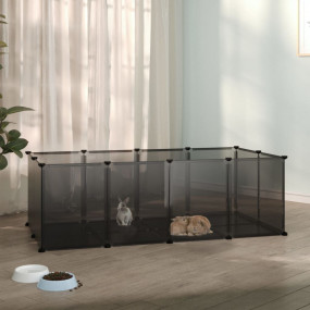 Animal Cage Black PP plastic panels, steel frames