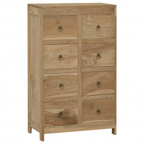 Chest Of Drawers Natural Teak Solid teak wood, brass Me...