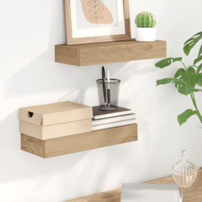 Wall Shelf Natural Teak Solid teak wood Medium Wall mou...