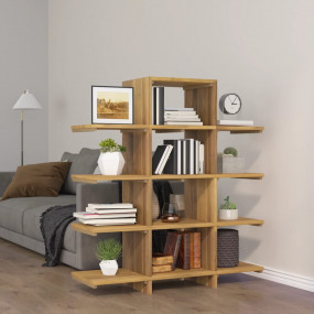 Book Cabinet Brown Solid teak wood Medium Book Cabinet