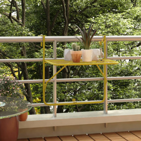 Balcony Table Gold Steel with e-coating finish Compact ...
