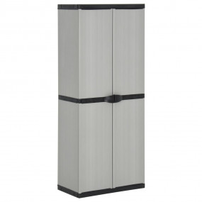 Garden Storage Cabinet Grey PVC Medium Garden Storage C...