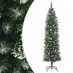 Christmas Tree Green and white PVC, steel Slim Decorati...