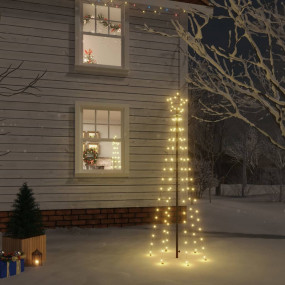 Christmas Tree With Spike Warm White Powder-coated stee...