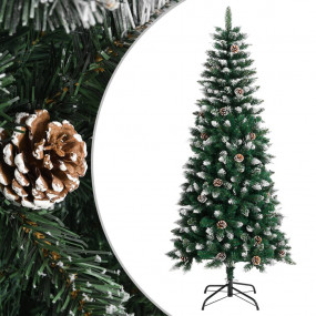 Christmas Tree Green and white PVC, steel 59 in Decorat...